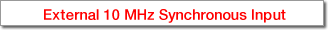 10 MHz synchronoius input